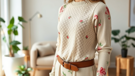 delphintravel.be | Idées de ceinture pour accompagner une robe pull à motifs
