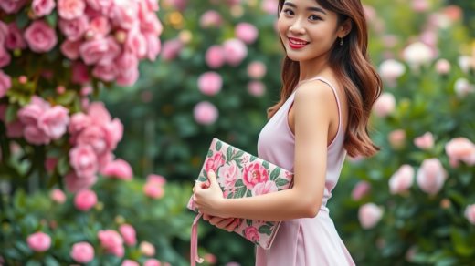 delphintravel.be | Pochette florale : une option fraîche pour une robe rose